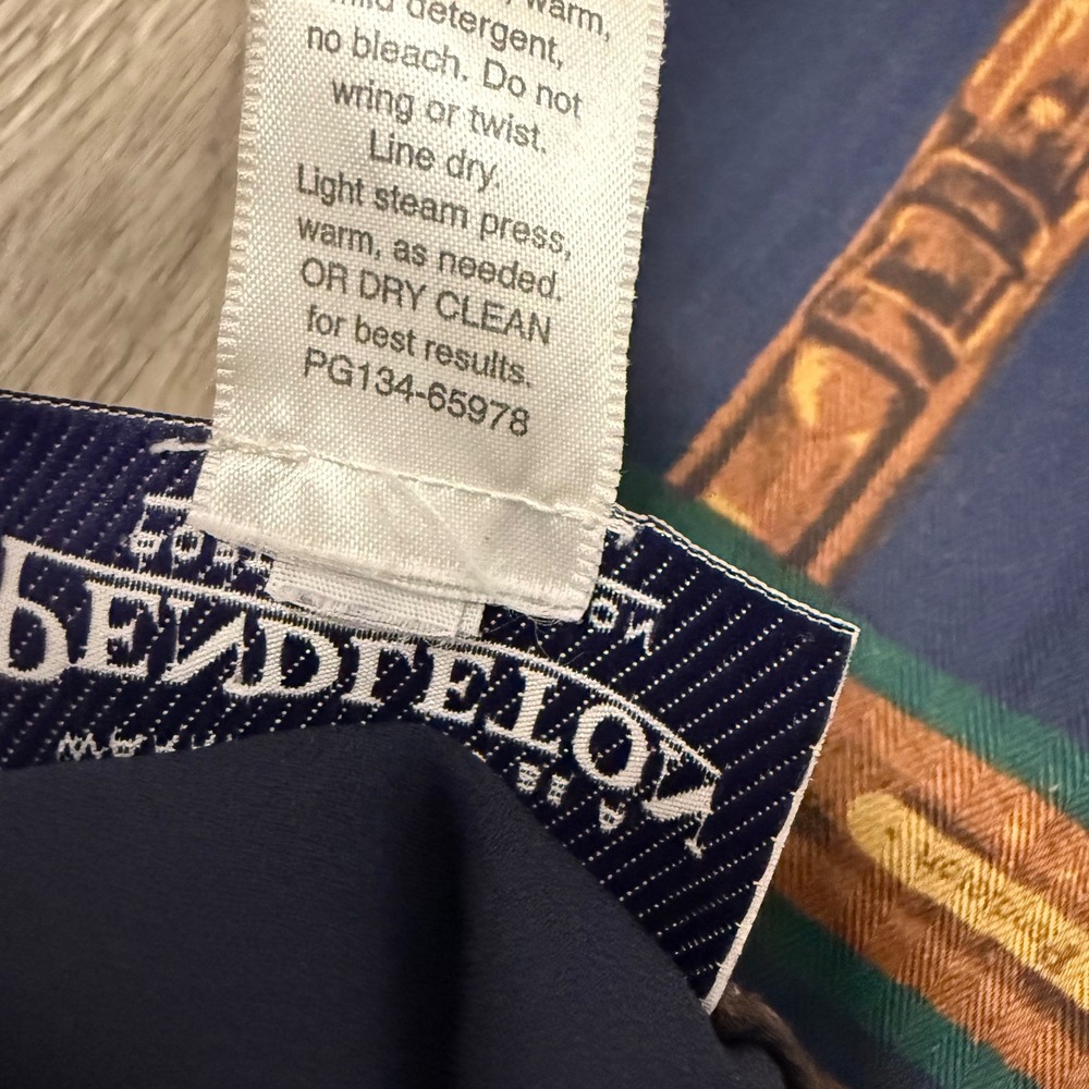 Pendleton Petite Equestrian Print Midi Skirt Navy Blue Horse Saddle Rayon Sz 12 - Picture 4 of 12